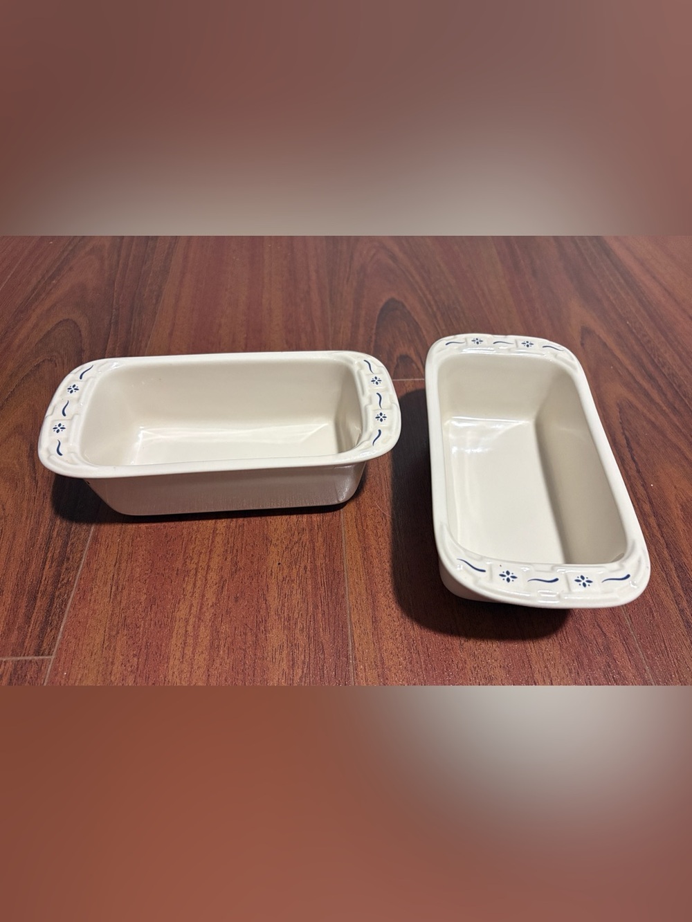 Set of 2 Longaberger Woven Traditions Mini Loaf Pans